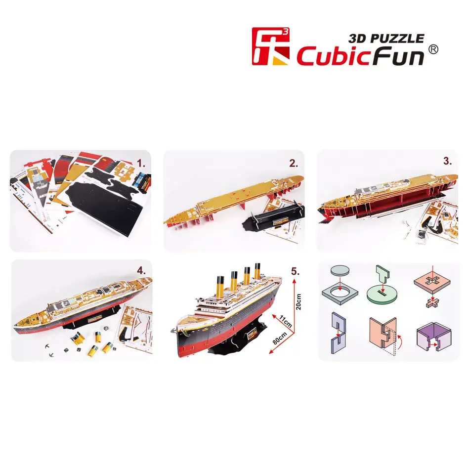 3D-пазл Cubicfun Titanic Big T4011H Photo 7