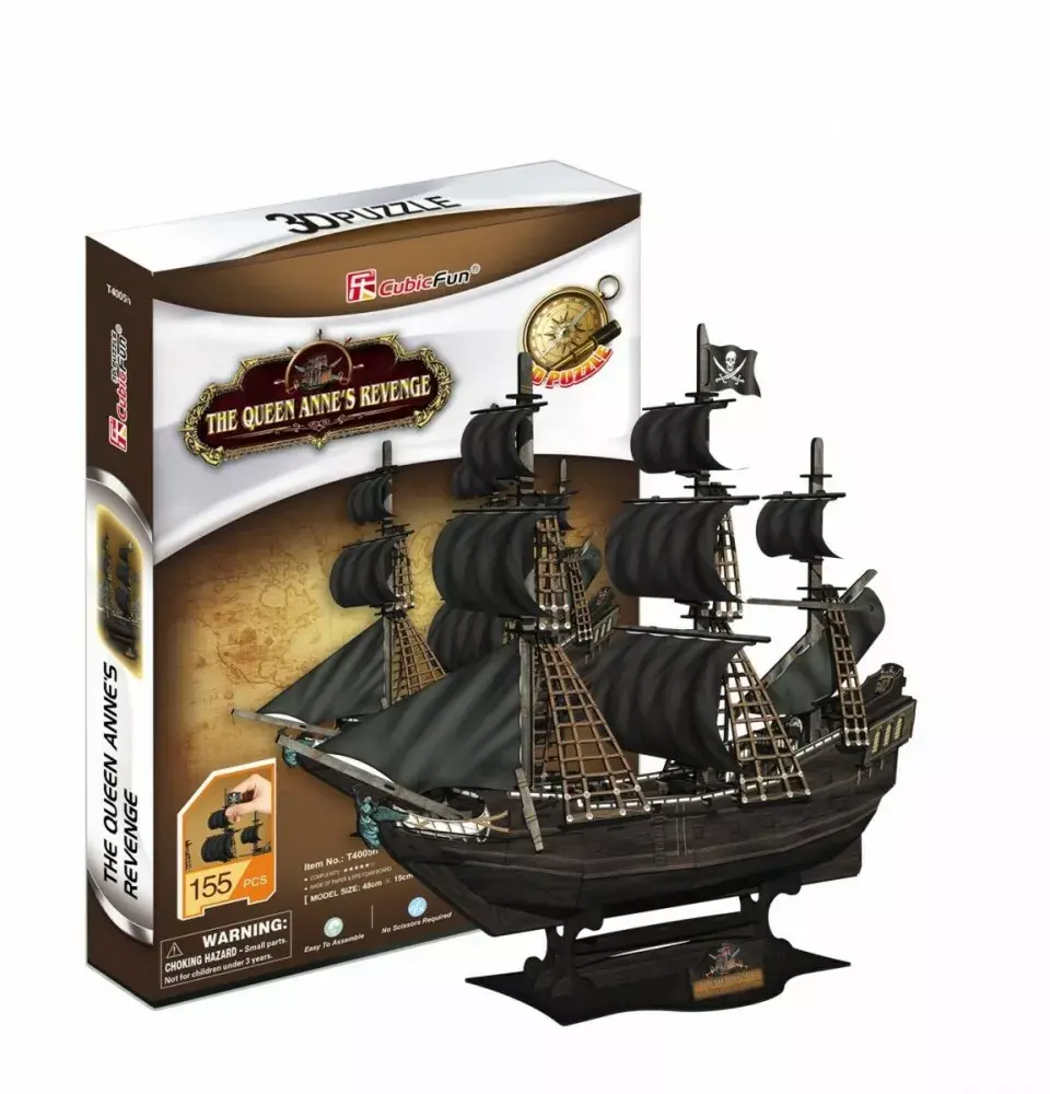 3D puzle CubicFun Pirātu kuģis 'Karalienes Annas atriebība' T4005H Photo 1