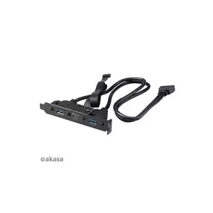 Blanking Plug Akasa AK-CBUB52-50BK USB 3.1 Gen 2 Type-C with 2x USB-A 3.0 ports