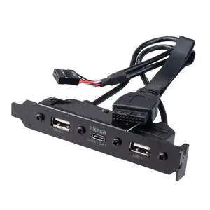 Internal Adapter Cable Akasa AK-CBUB53-40BK USB 3.1 Gen 1 Dual USB 2.0 Type-A
