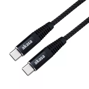 USB kabelis Akasa AK-CBUB54-10BK 1m USB C melns