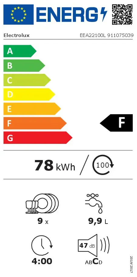 Trauku mazgājamā mašīna Electrolux EEA22100L Photo 4