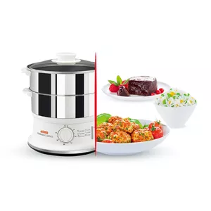 Пароварка Tefal VC1451 2 корзины Настольная Нержавеющая сталь Белая