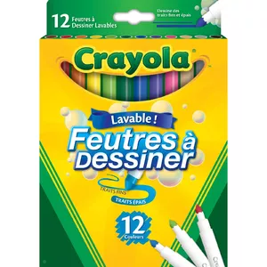 Flomāsteru komplekts Crayola VIVID 3.7509 — 12 gab., daudzkrāsains, bērniem no 3+ gadiem
