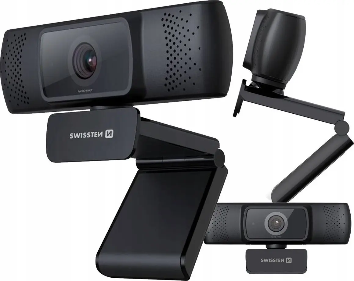 Tīmekļa kamera SWISSTEN SW-WEB-CAM-BK Full HD