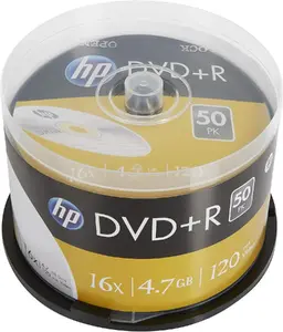 HP DRE00026 DVD+R Blank Disc 4.7 GB 16x 120 min 50-Pack Cakebox