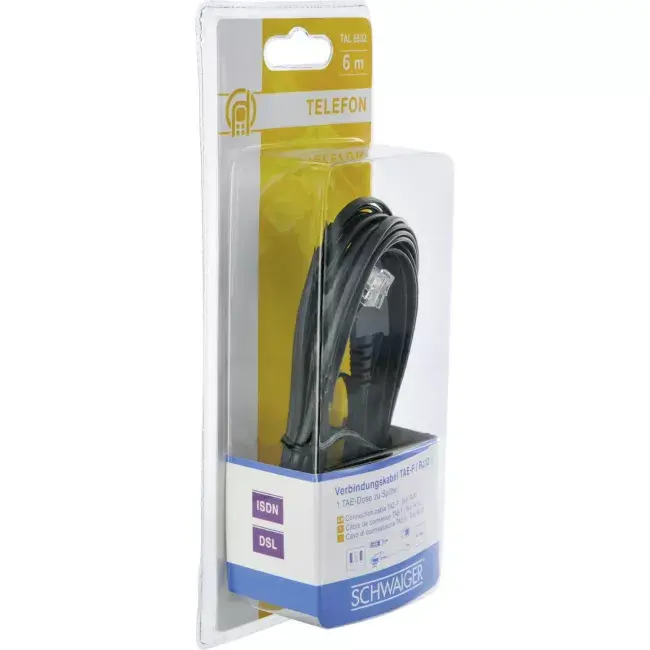 Кабель Schwaiger 6.0m RJ-12 - TAE-F Photo 4