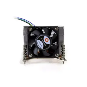 Air cooler Dynatron K666R1 — 60 mm fan, 3 speeds, 1600–5000 RPM, 125 W TDP, aluminium/black