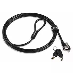 Kabeļu aizslēgs Lenovo 4Z10P40247 — atslēgas tips, oglekļa tērauds, 1,8 m kabelis, melns
