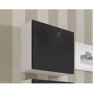 Навесной шкаф cama meble VIGO 50×30×50 см белый/чёрный глянец
