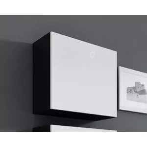 cama meble Настенный шкаф Cama Square VIGO 50×50×30 см черный/белый глянец