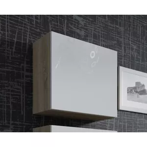 Настенный шкаф-пенал Cama Meble VIGO 50×30×50 см, дуб сонома/белый глянец