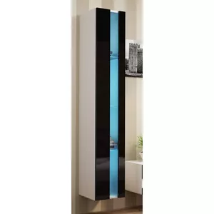 Wall-mounted shelving unit cama meble VIGO NEW 180×40×30 cm white/black gloss