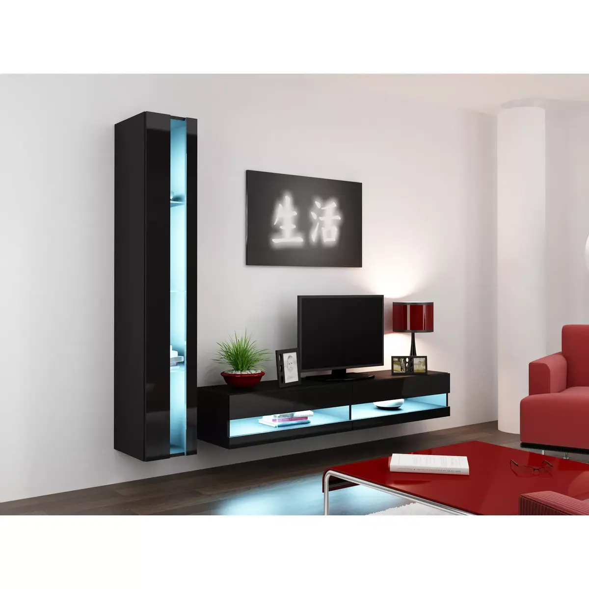 Shelving unit cama meble VIGO NEW 180x40x30 cm Photo 3