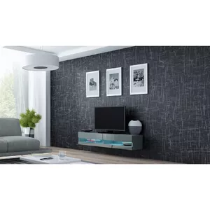 ТВ-тумба Cama Meble VIGO NEW 30/140/40 — серый топ, ДСП, 1400×400×300 мм