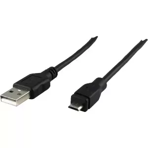 Schwaiger CK1511 533 USB кабель 1 m USB 2.0 USB A Micro-USB B Черный