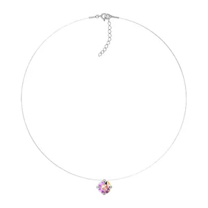 Neredzamā sudraba kaklarota (Aurore Boreale) ar Swarovski™ kristālu