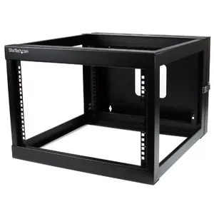 StarTech.com 6U Hinged Open Frame Wall-Mount Server Rack, 22-inch Deep