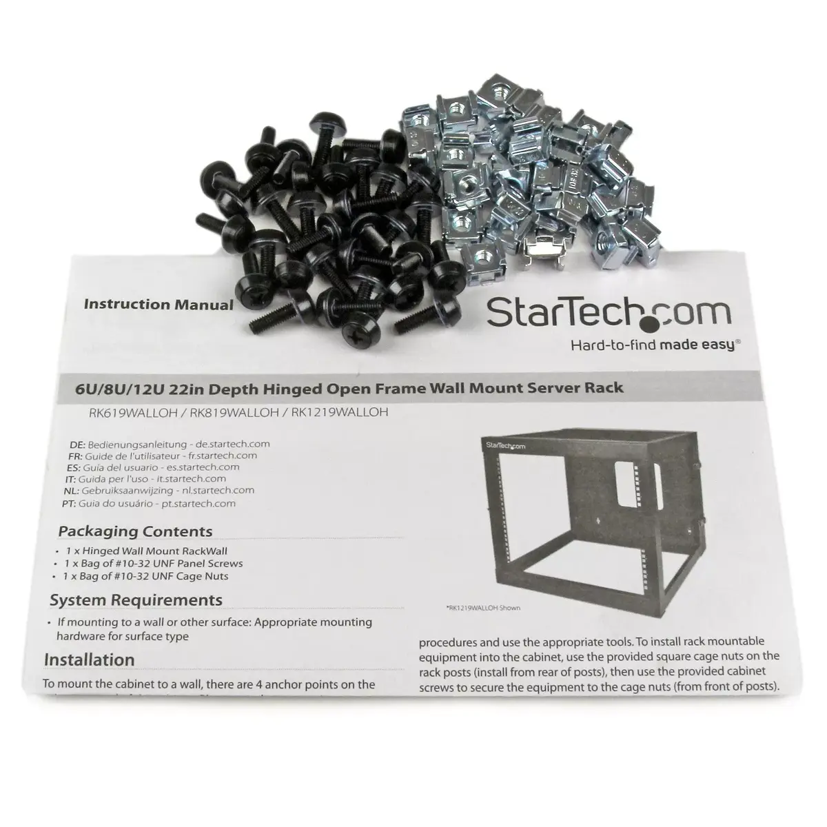 StarTech.com 6U Hinged Open Frame Wall-Mount Server Rack Photo 6