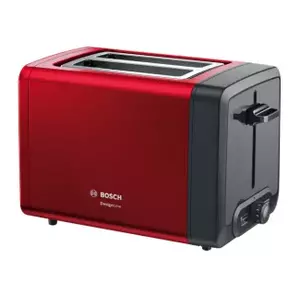 Toaster Bosch TAT4P424, 2-slice, 970 W, red/black