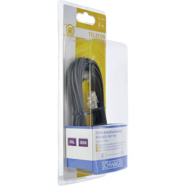 Сетевой кабель Schwaiger 6.0m RJ-11 - RJ-45 Photo 4