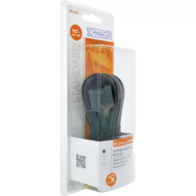 Сетевой кабель Schwaiger 10м RJ-11 - RJ-11 Photo 4