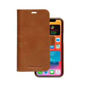dbramante1928 Lynge Wallet Case for iPhone 12 Pro Max, Leather, Tan