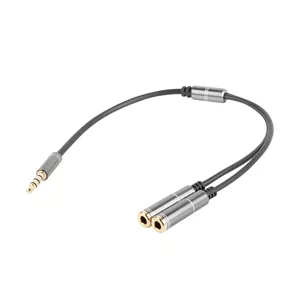 Audio kabelis GENESIS A20 0.2m 3.5mm Melns Sudrabs