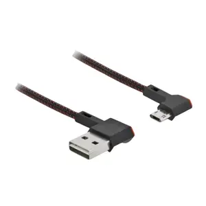 USB Cable DeLOCK EASY-USB 2.0 Type-A to Micro-B Male Angled 1.5m Black