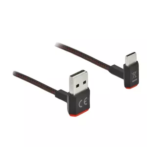 USB Cable DeLOCK EASY-USB 2.0 Type-A male to Type-C male angled 0.2m black