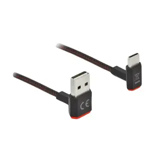 USB Cable DeLOCK EASY-USB 2.0 Type-A male to Type-C male angled 0.5m black