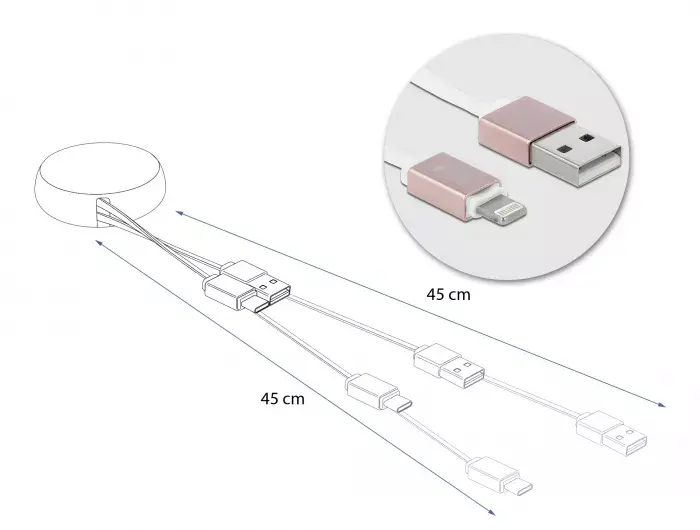 Выдвижной кабель DeLOCK USB 2.0 Type-A на Lightning 85817 Photo 4
