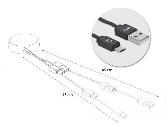 USB 2.0 Type-A к Micro-B кабель DeLOCK 85818 Photo 4