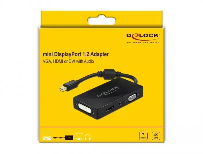 Адаптер DeLOCK Mini DisplayPort 1.2 на VGA HDMI DVI Audio Photo 2