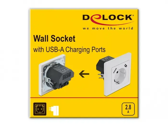 Розетка 2 x USB + CEE 7/3 DeLOCK 11473 Photo 4