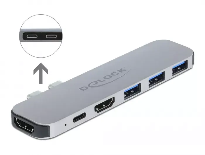 Doku stacija DeLOCK Docking Station for MacBook Dual HDMI 4K PD Hub Photo 5