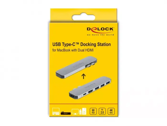 Doku stacija DeLOCK Docking Station for MacBook Dual HDMI 4K PD Hub Photo 6