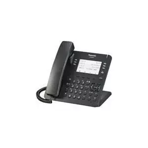 Настольный IP-телефон Panasonic KX-DT635 черный — совместим с VoIP, проводной офисный аппарат