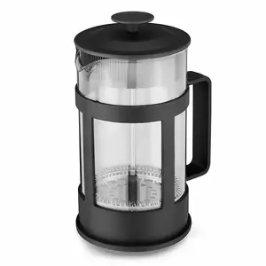 Aurora AU8004 French press coffee and tea maker with a 0.6 liter capacity in black