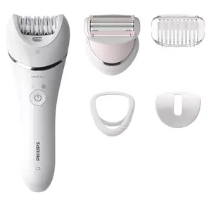Epilator Philips BRE710/00, cordless wet & dry epilator, 32 discs, 40 min runtime, 2 speeds, white