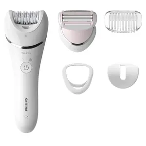Эпилятор для ног и тела Philips 8000 series BRE710/00 влажный и сухой с триммером и бритвой, белый