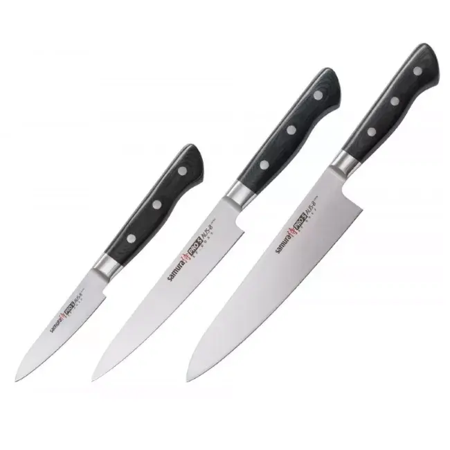 Samura PRO-S 3-Piece Knife Set - AUS-8 Steel Photo 2