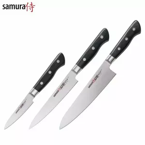 Samura PRO-S SP-0230 3 nažu komplekts Japāņu AUS-8 tērauds 58 HRC mizošanas universālais šefpavāra