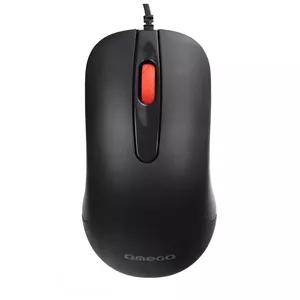 Vadāma biroja pele OMEGA OM0520B — ambidextrāla, optiskā 1000 DPI, USB Type-A, 3 pogas, melna