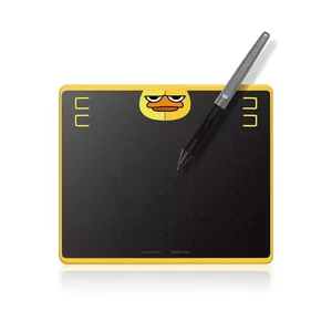 HUION HS64 Special Edition Graphics Pen Tablet grafiskās planšete Melns, Dzeltens 5080 lpi 160 x 102 mm USB