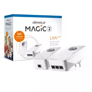 Devolo Magic 2 LAN triple Starter Kit 2400 Mbit/s Ethernet/LAN savienojums Balts 2 pcs