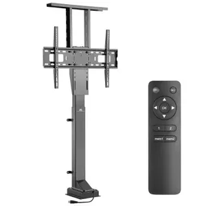 Floor TV mount MACLEAN MC-866 for 37–65" (94–165.1 cm), VESA up to 600×400, max load 50 kg, black