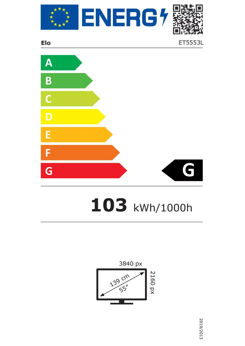 Elo Touch Solutions 5553L interaktīvais panelis 54.6" Photo 2