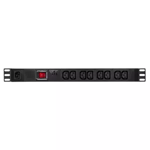 LogiLink PDU8A02 energosadales vienība, PDU 8 Maiņstrāvas izvade (-s) 1U Melns