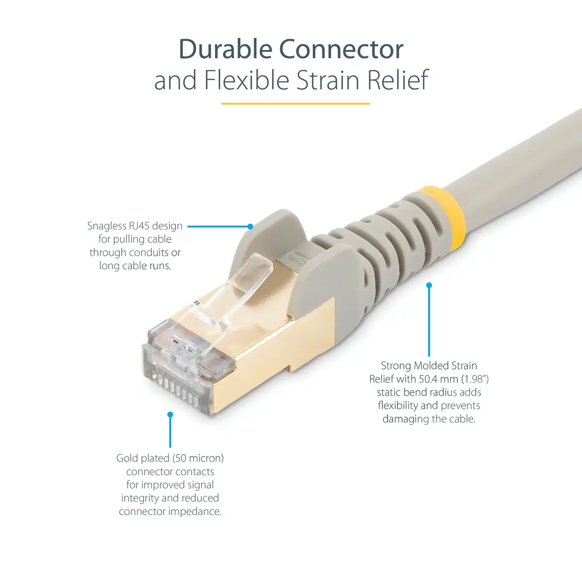StarTech.com 1м Кабель Ethernet CAT6a 6ASPAT1MGR Photo 6